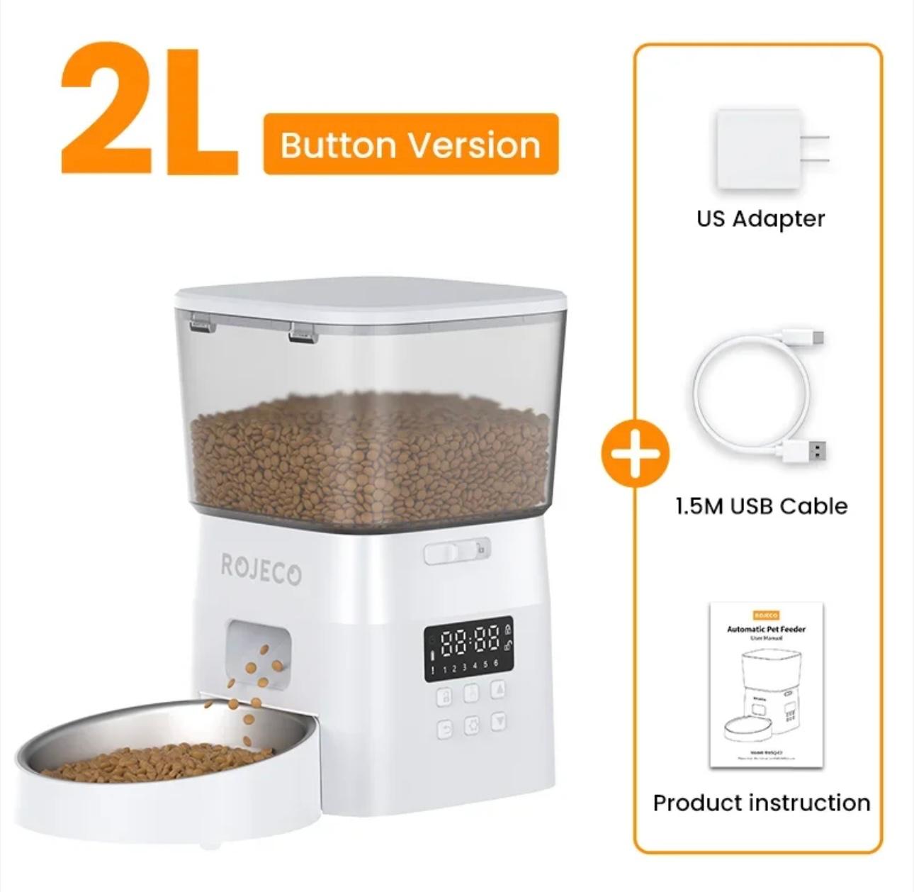 SmartServe 2L Auto Pet Feeder - Precision Meal Dispenser for Cats & Dogs