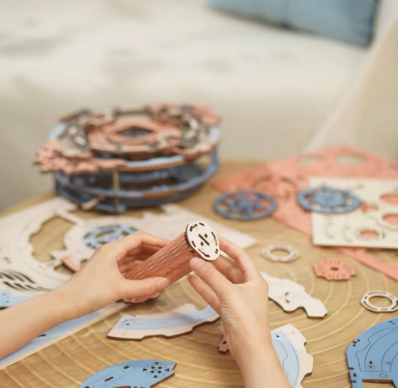 3D Wooden Puzzle Wall Clock – DIY Mechanical Model Kit