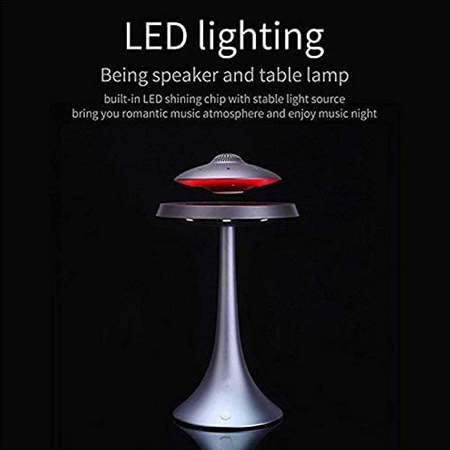 UFO Hover Lamp: Levitating Bluetooth Speaker with LED Ambiance
