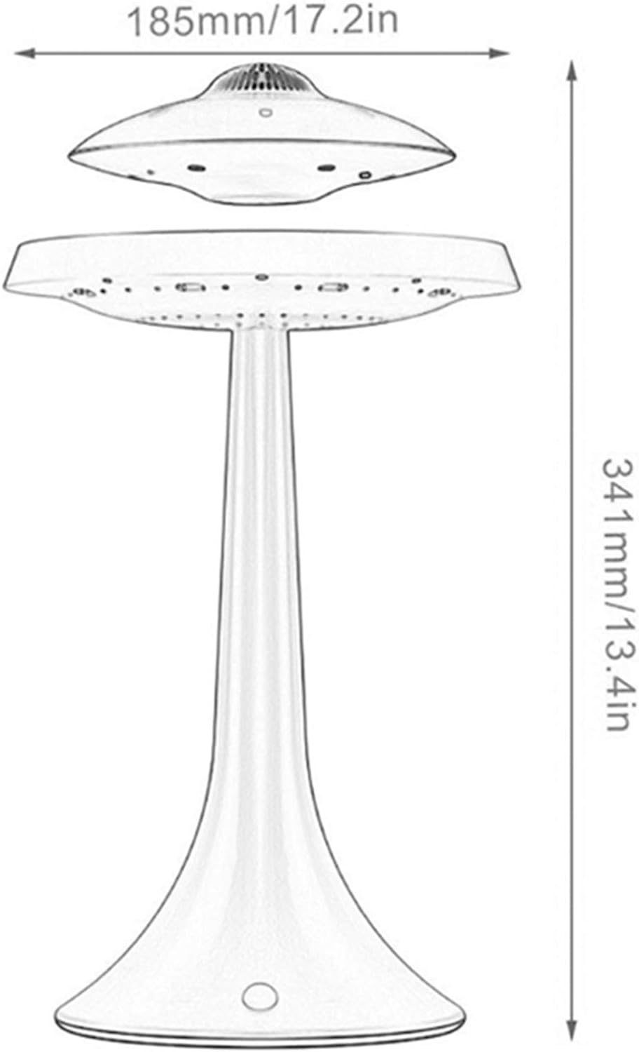 UFO Hover Lamp: Levitating Bluetooth Speaker with LED Ambiance