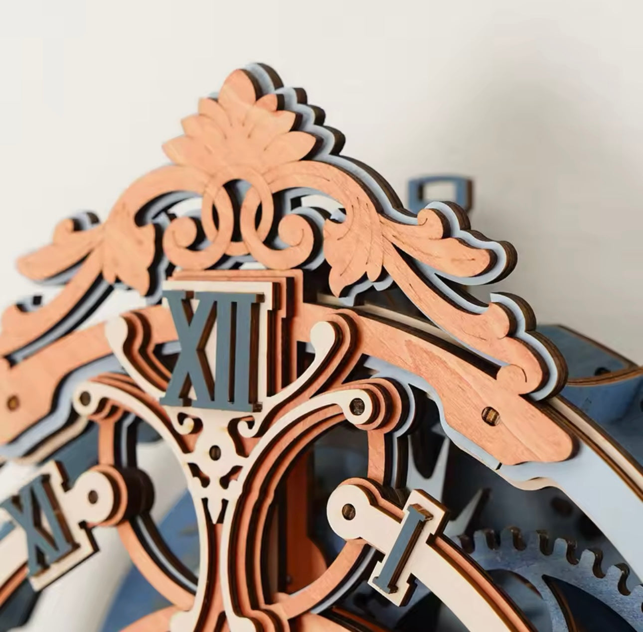 3D Wooden Puzzle Wall Clock – DIY Mechanical Model Kit