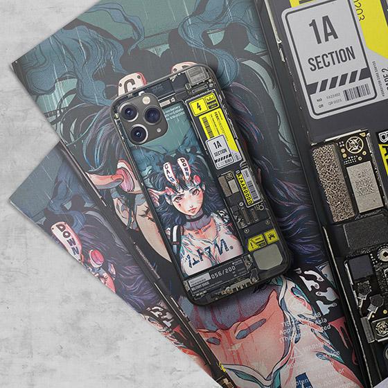 Calm Down LED Anime Girl Phone Case for Xiaomi, Redmi, and Poco