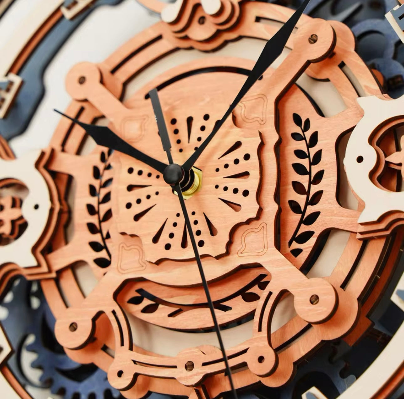 3D Wooden Puzzle Wall Clock – DIY Mechanical Model Kit