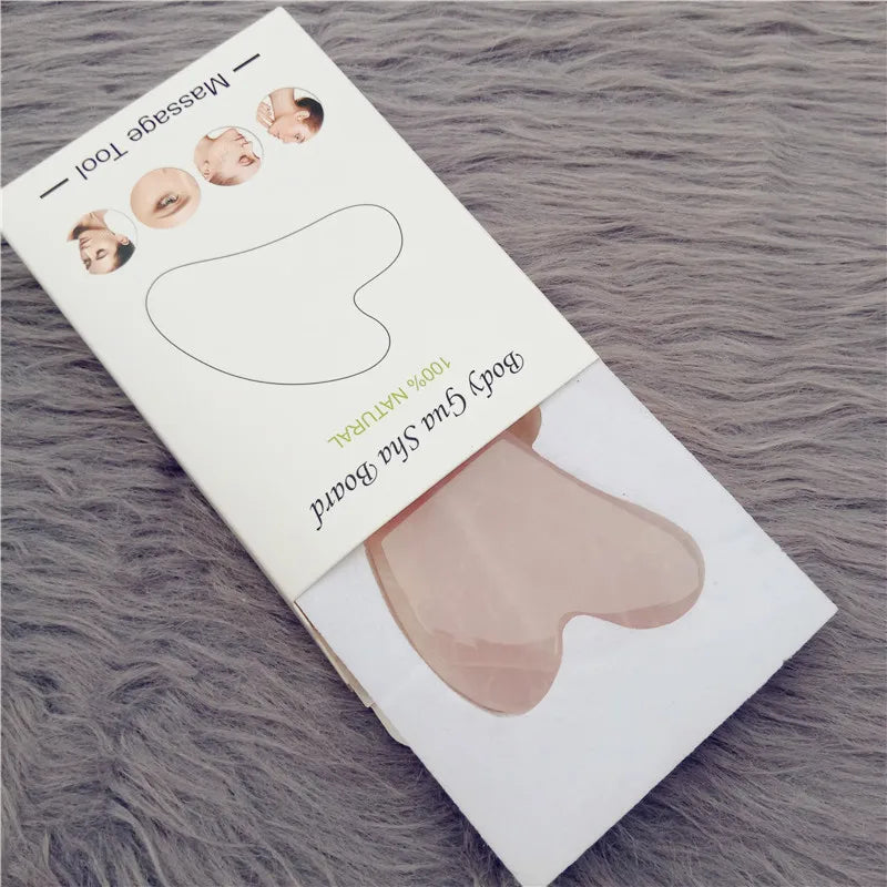 Elegant Jade Gua Sha Face and Neck Tool: Natural Stone Massage for Radiant Skin