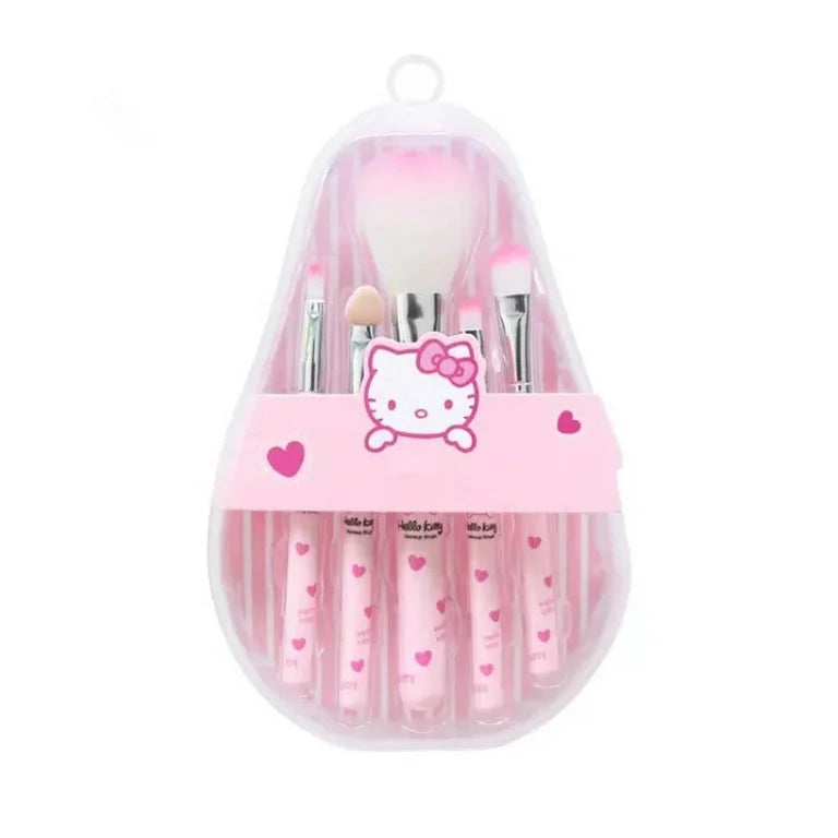Hello Kitty Charm Makeup Brush Set - Sanrio-Themed Beauty Tools