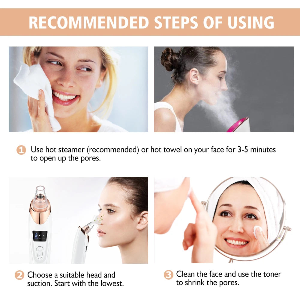 UltraSuction Blackhead Remover - Rechargeable Pore Vacuum & Facial Cleanser
