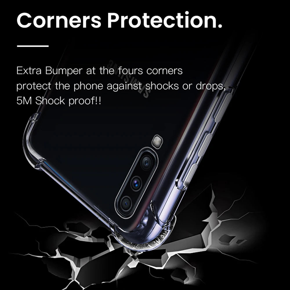 Crystal Clear Shockproof TPU Case for Samsung Galaxy - Ultimate Protection & Style