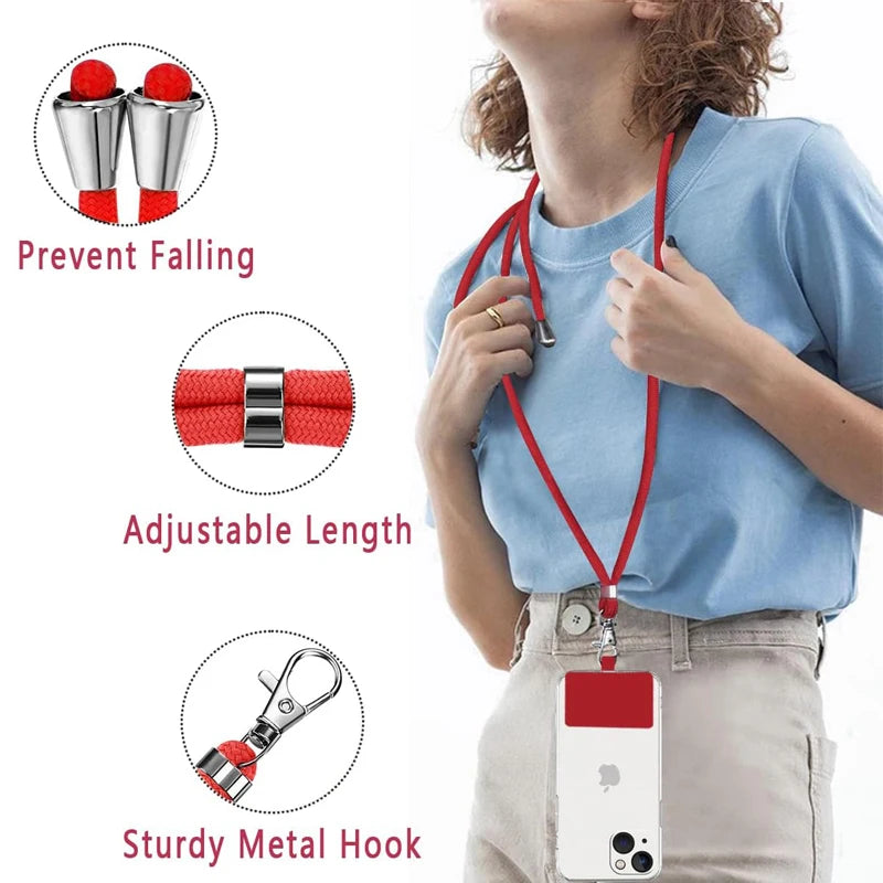 Adjustable 150cm Universal Phone Lanyard – Secure & Stylish Mobile Strap