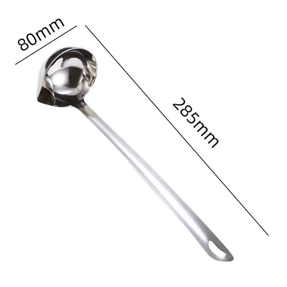 PGY Stainless Steel Soup Fat Separator Ladle - Premium 304 Grade, Multi-Functional Kitchen Tool