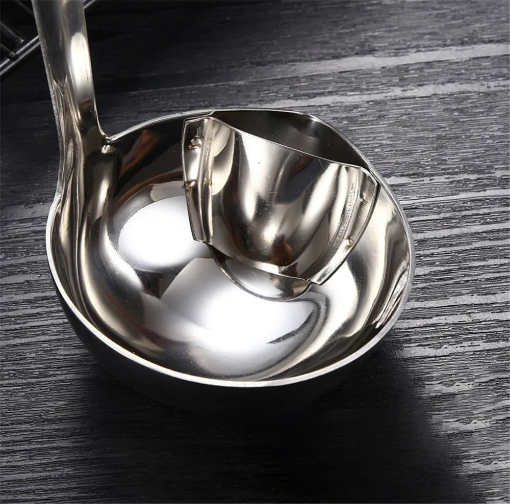 PGY Stainless Steel Soup Fat Separator Ladle - Premium 304 Grade, Multi-Functional Kitchen Tool