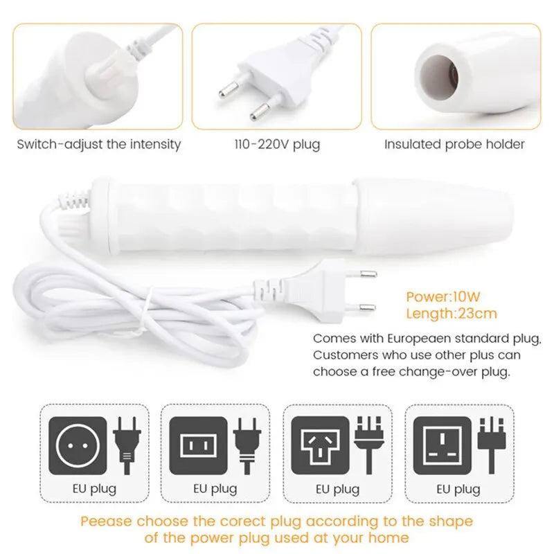 Advanced High Frequency Skin Therapy Wand - Multifunctional Facial Treatment Device