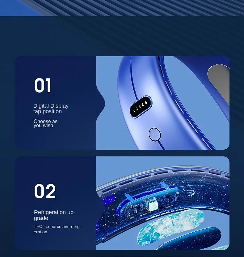 Xiaomi 6000mAh Bladeless Neck Fan: Portable Cooling Power