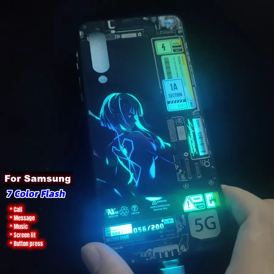 Lucy Cyberpunk Edgerunners LED Showcase Phone Case - Night City Glow