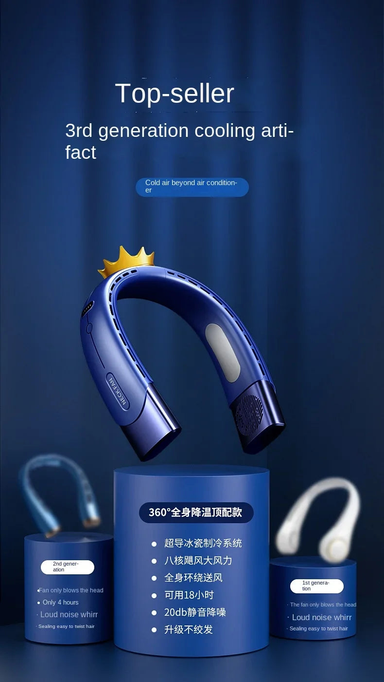 Xiaomi 6000mAh Bladeless Neck Fan: Portable Cooling Power