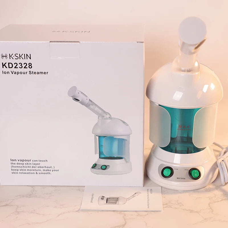 K-SKIN Ionic Facial Steamer - Nano Mist Sauna for Deep Skin Hydration