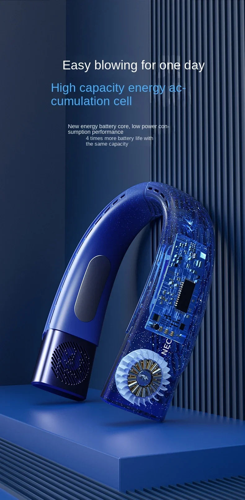 Xiaomi 6000mAh Bladeless Neck Fan: Portable Cooling Power