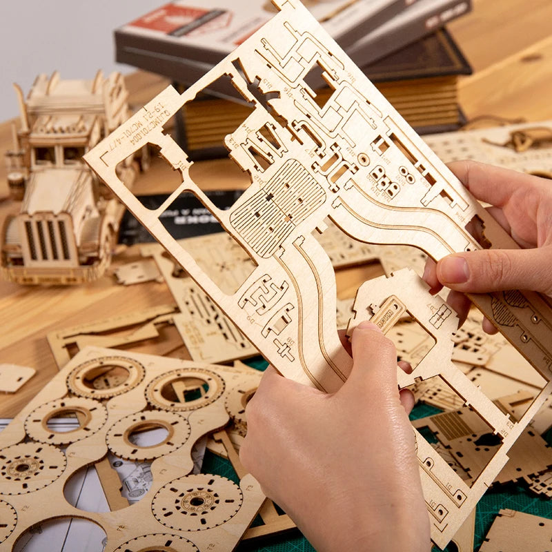Rokr Prime Steam Express 3D Wooden Puzzle – Retro 1860 Train Model