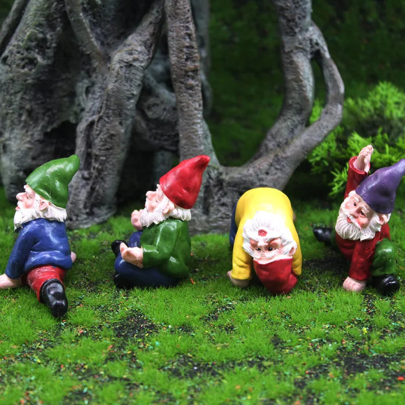 Enchanted Mini Yoga Gnomes Collection - Whimsical Garden Decor Statues