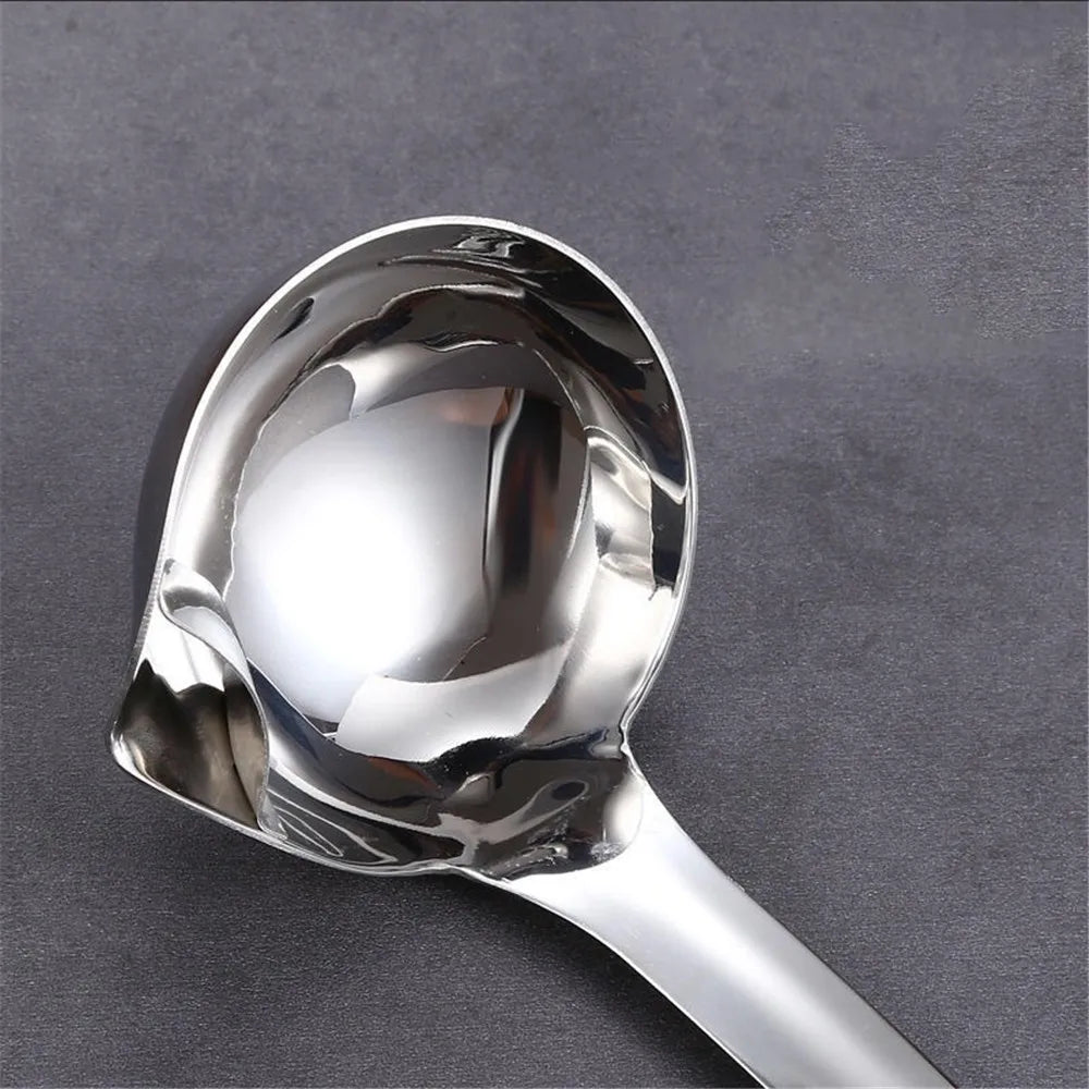 PGY Stainless Steel Soup Fat Separator Ladle - Premium 304 Grade, Multi-Functional Kitchen Tool