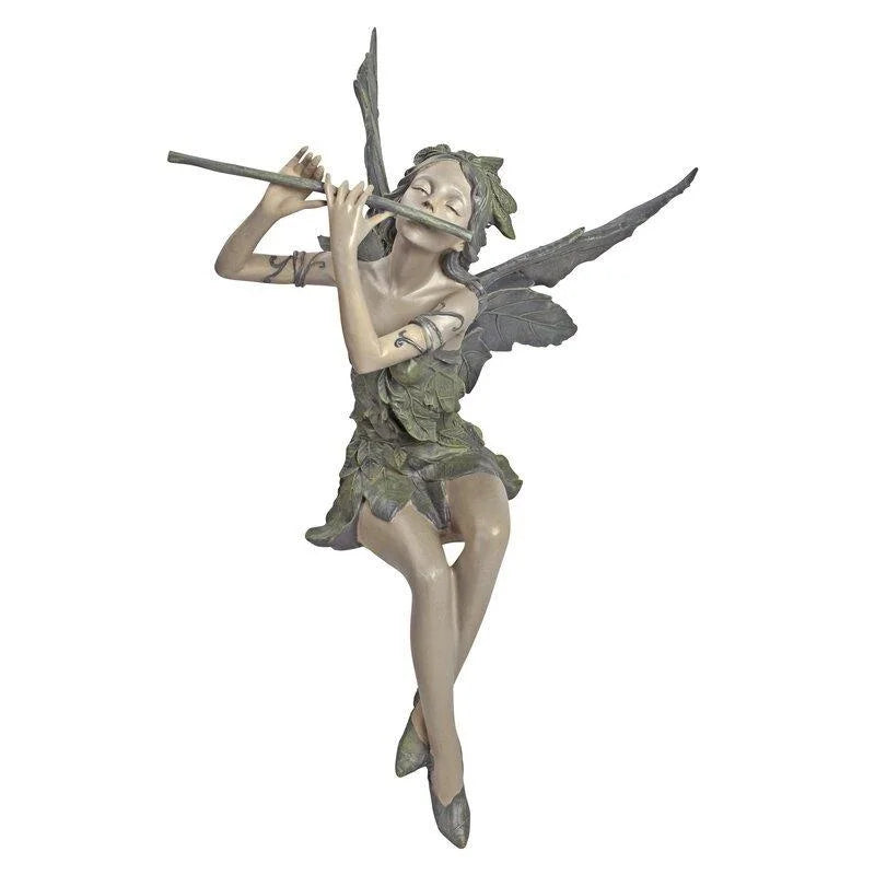 Enchanted Flute Fairy Statue - Pastoral Resin Garden Sculpture