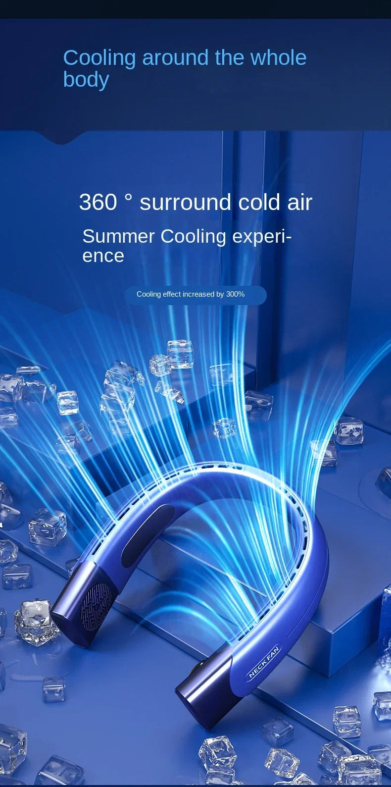 Xiaomi 6000mAh Bladeless Neck Fan: Portable Cooling Power
