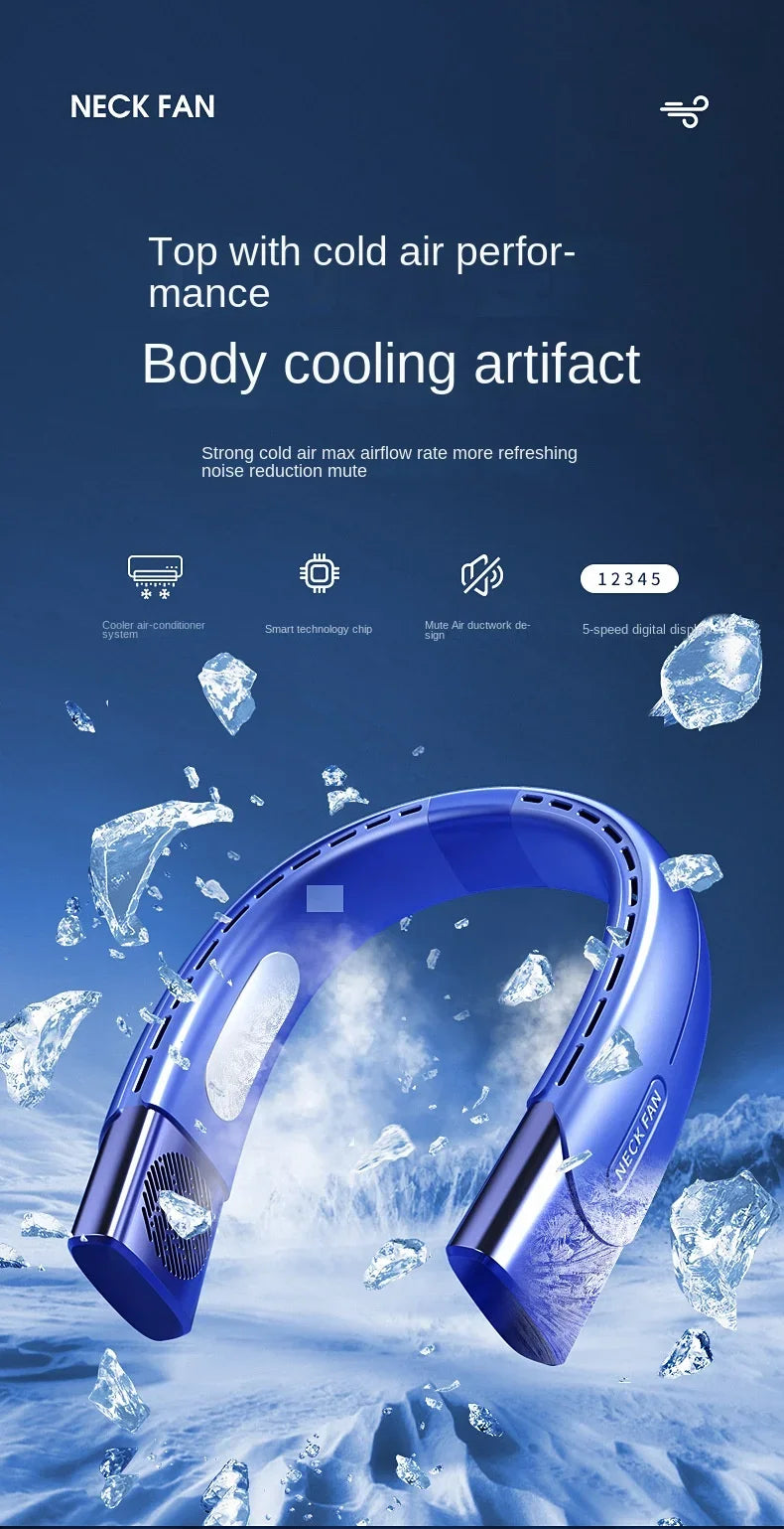 Xiaomi 6000mAh Bladeless Neck Fan: Portable Cooling Power