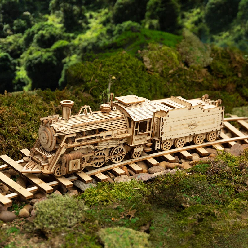 Rokr Prime Steam Express 3D Wooden Puzzle – Retro 1860 Train Model