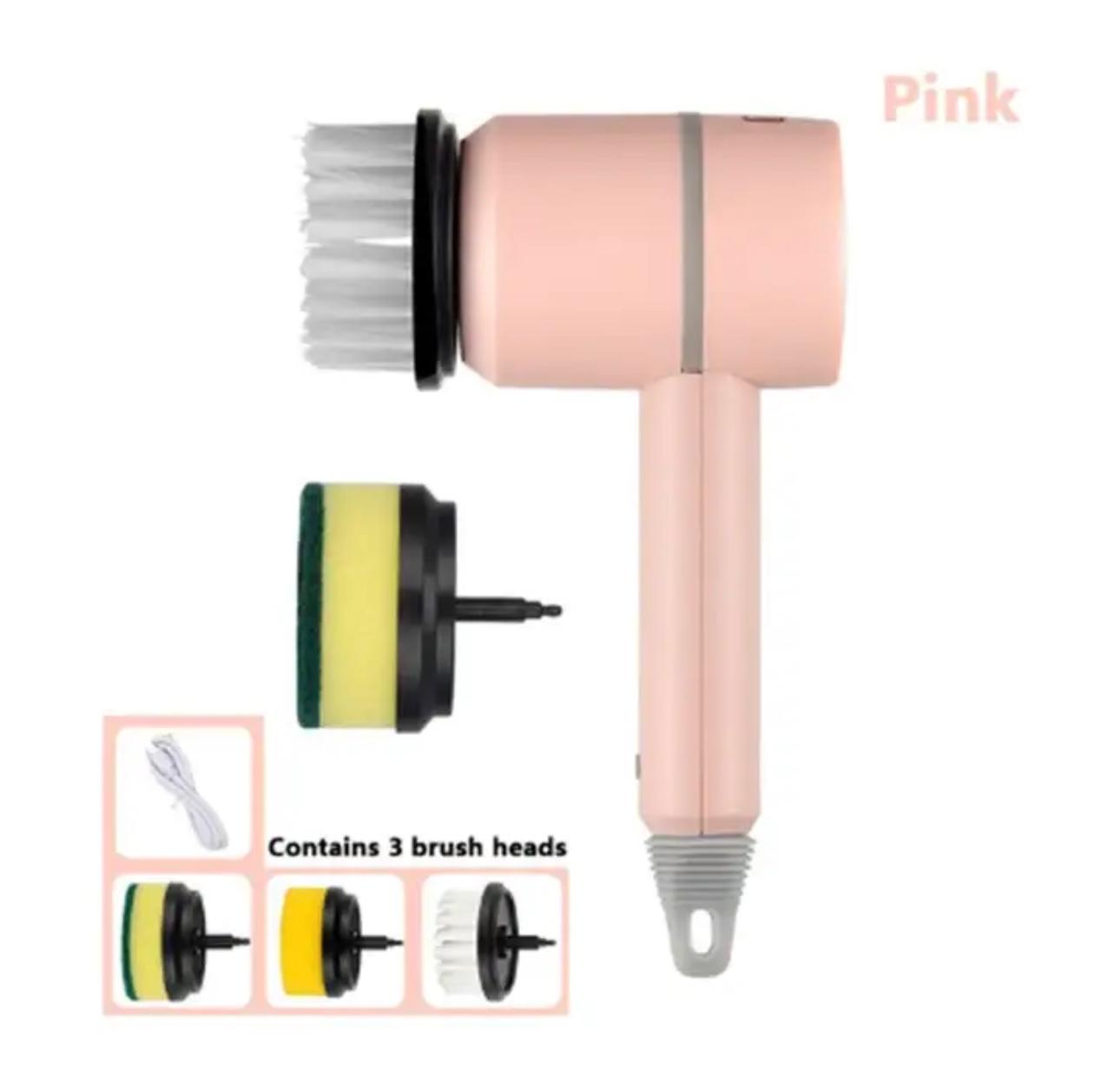 360° Electric Cleaning Brush - Multi-Head, USB Chargeable, Home Cleaner