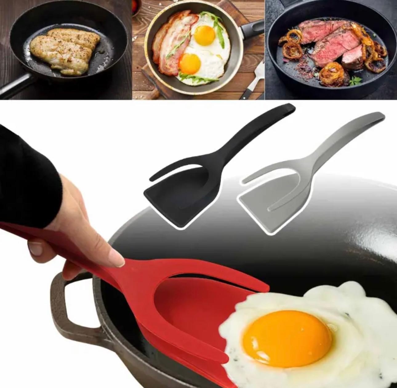 Silicone 2-in-1 Spatula and Fork - Versatile Kitchen Multitasker