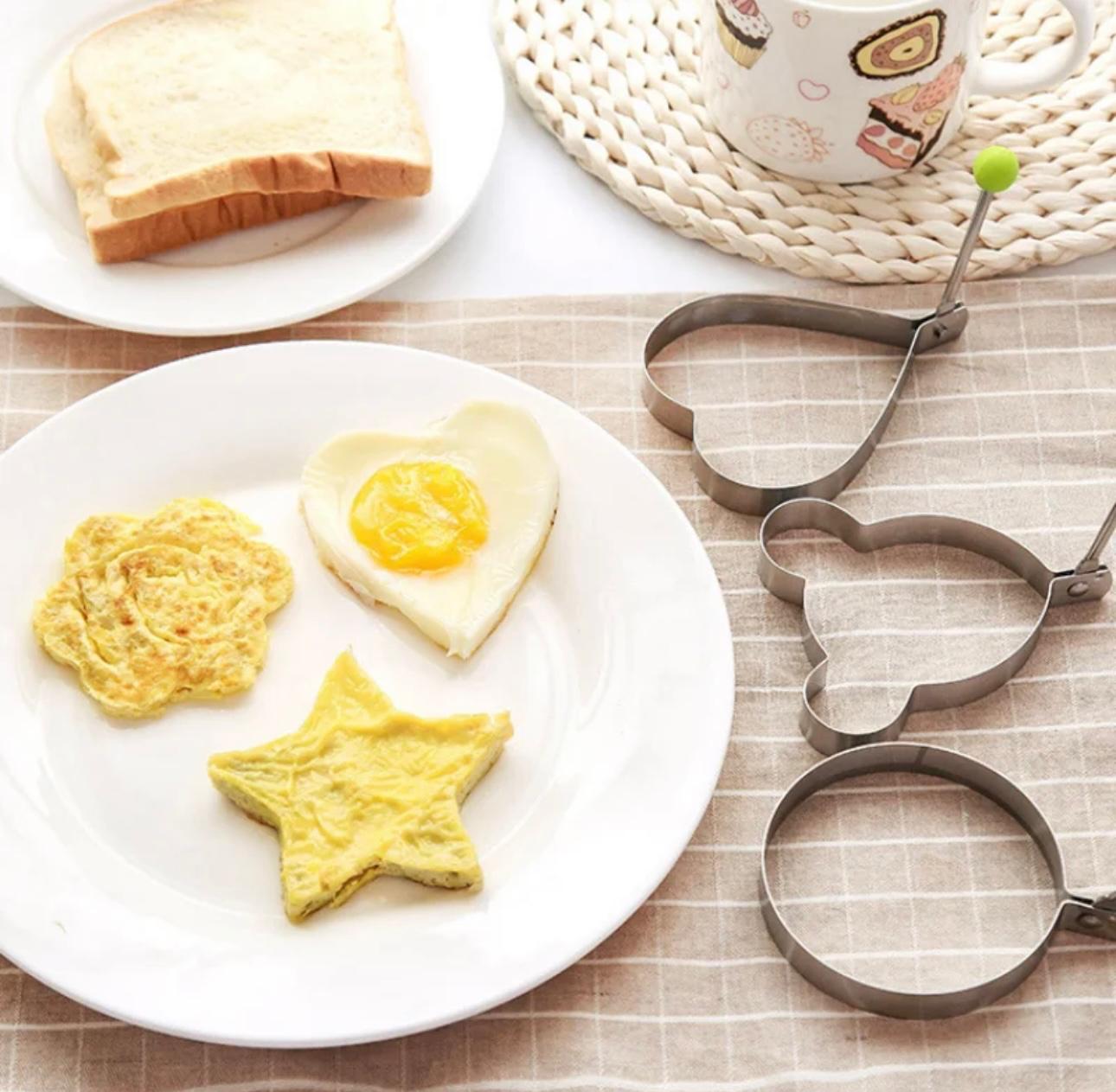 Stainless Steel Shaping Rings Set - Fun & Artistic Meal Creations"