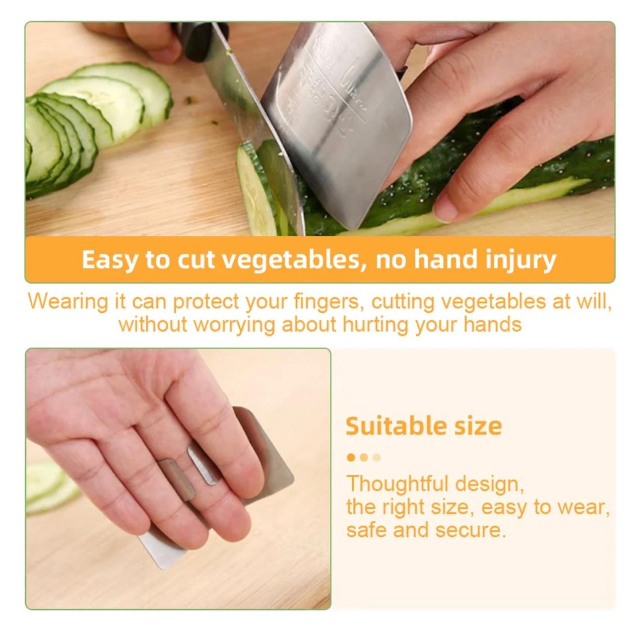 Stainless Steel Finger Guards - Ultimate Kitchen Safety for Chefs
