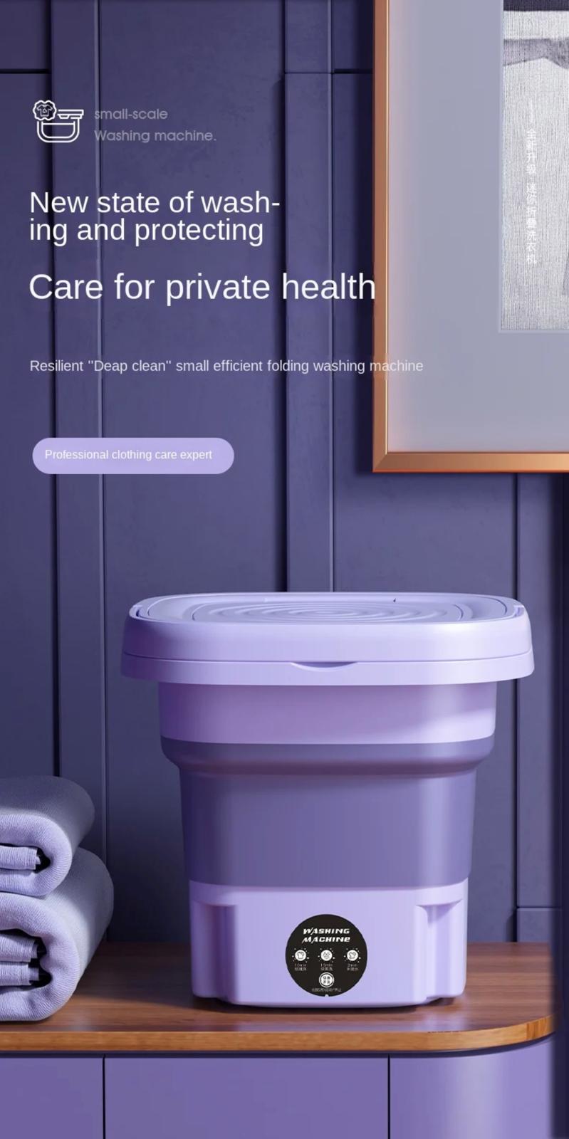 Ultra-Compact Foldable Mini Washer - Portable & Efficient Laundry Solution
