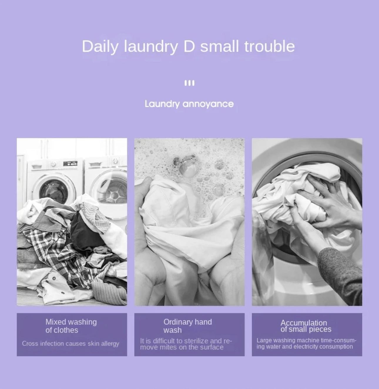Ultra-Compact Foldable Mini Washer - Portable & Efficient Laundry Solution
