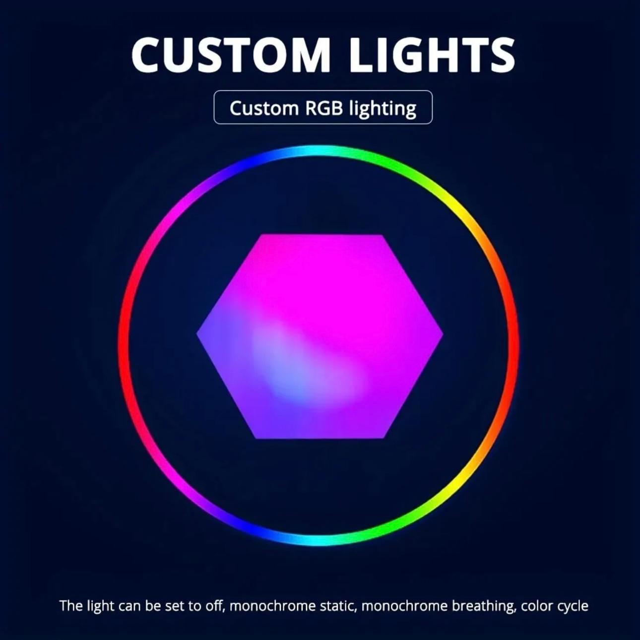 Modular Hexagon RGB LED Wall Lamp - Customizable Smart Lighting