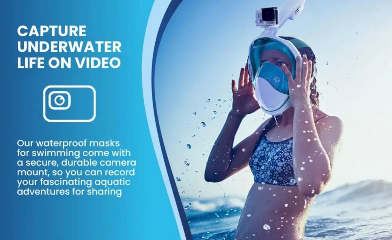 AquaView360: Full Face Snorkeling Mask for All Ages
