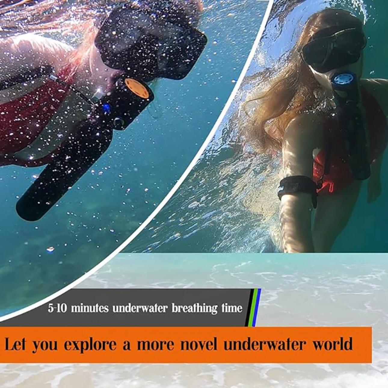 Compact Constant Pressure Mini Scuba Tank - Portable Diving Oxygen Cylinder
