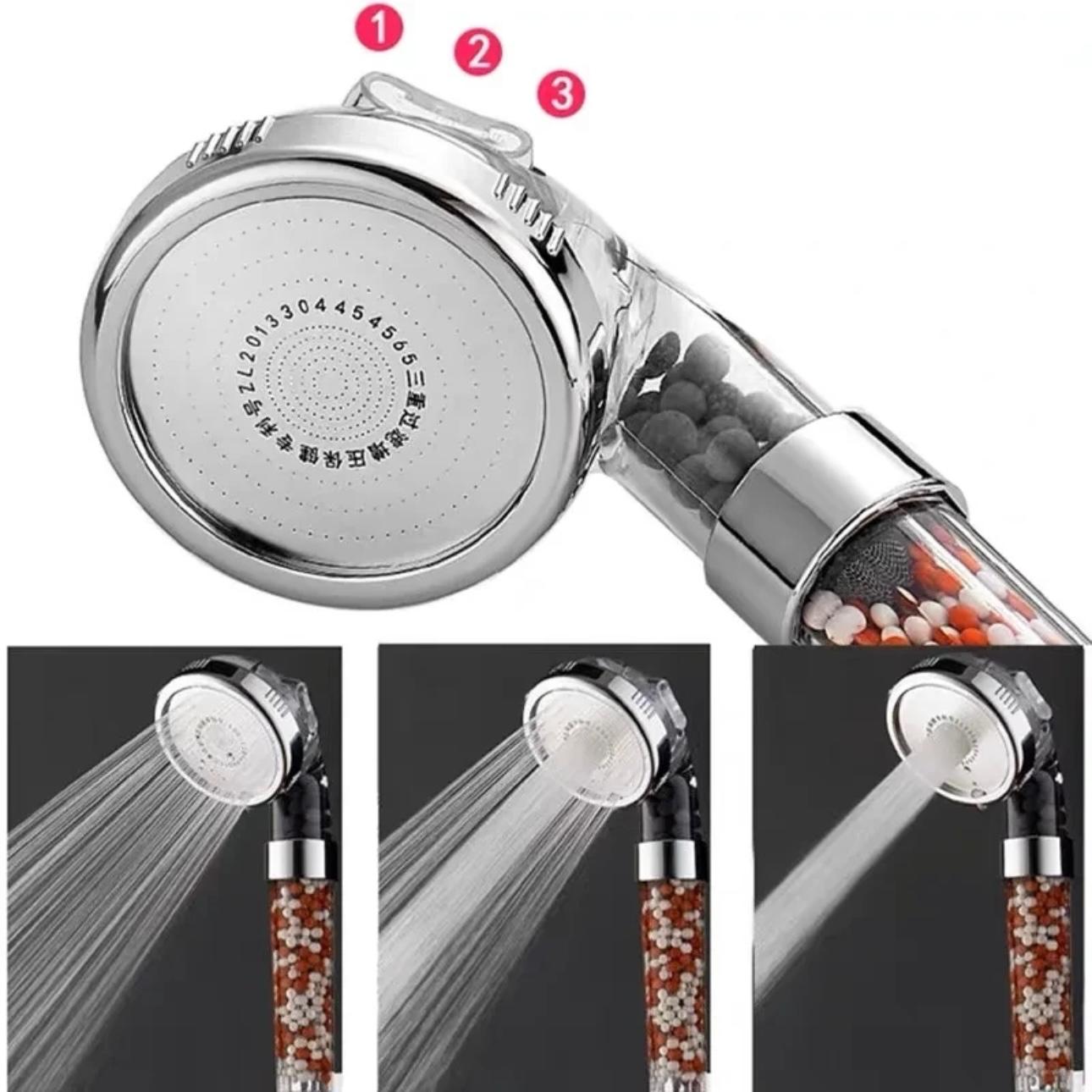 3-in-1 High Pressure SPA Shower Head - Luxurious Water Efficiency