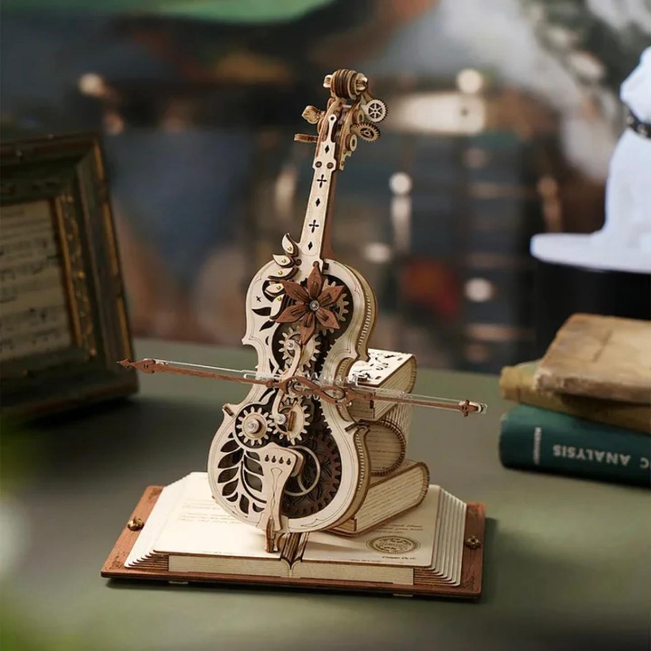 HarmonyCraft 3D Cello Puzzle - Mechanical Music Box Toy