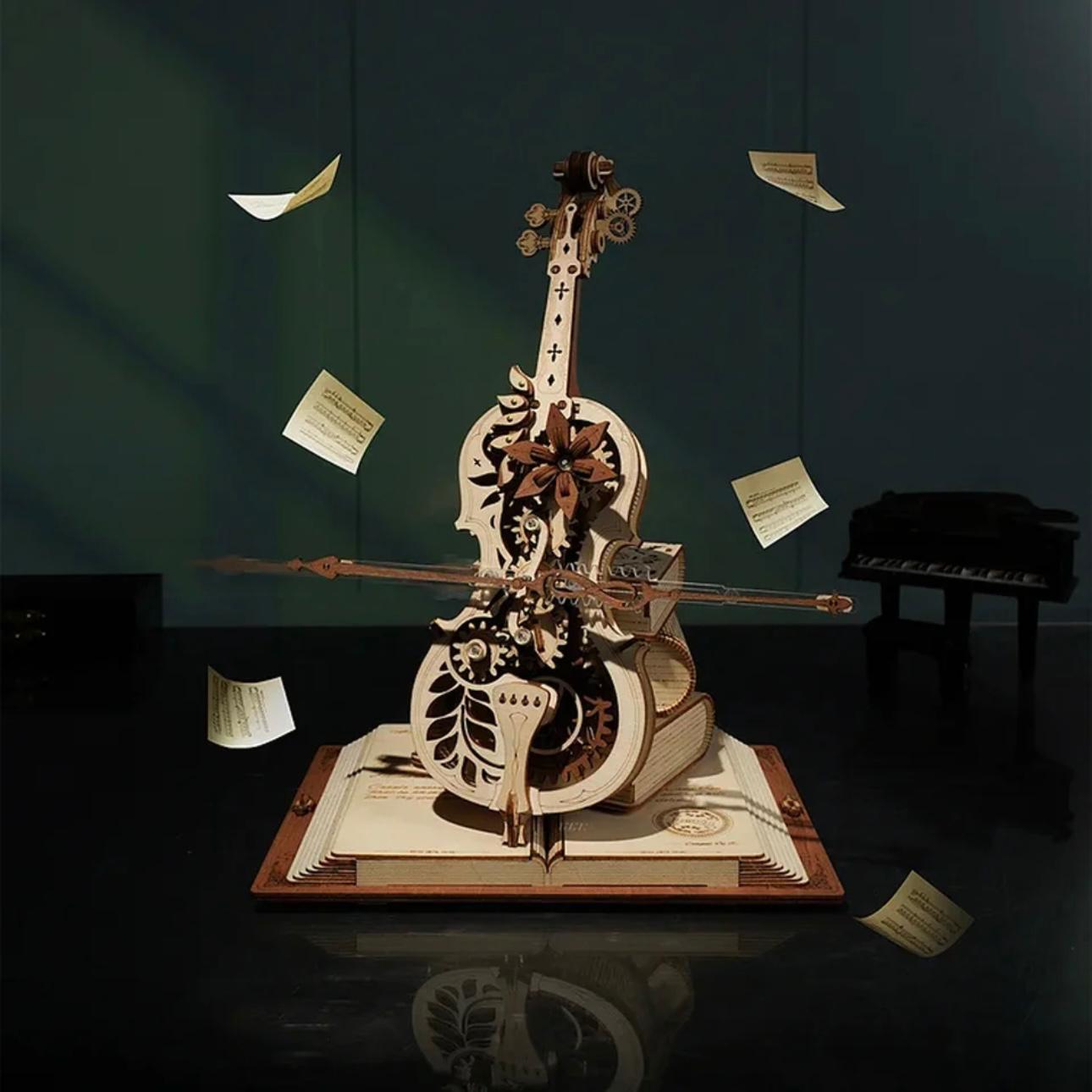 HarmonyCraft 3D Cello Puzzle - Mechanical Music Box Toy