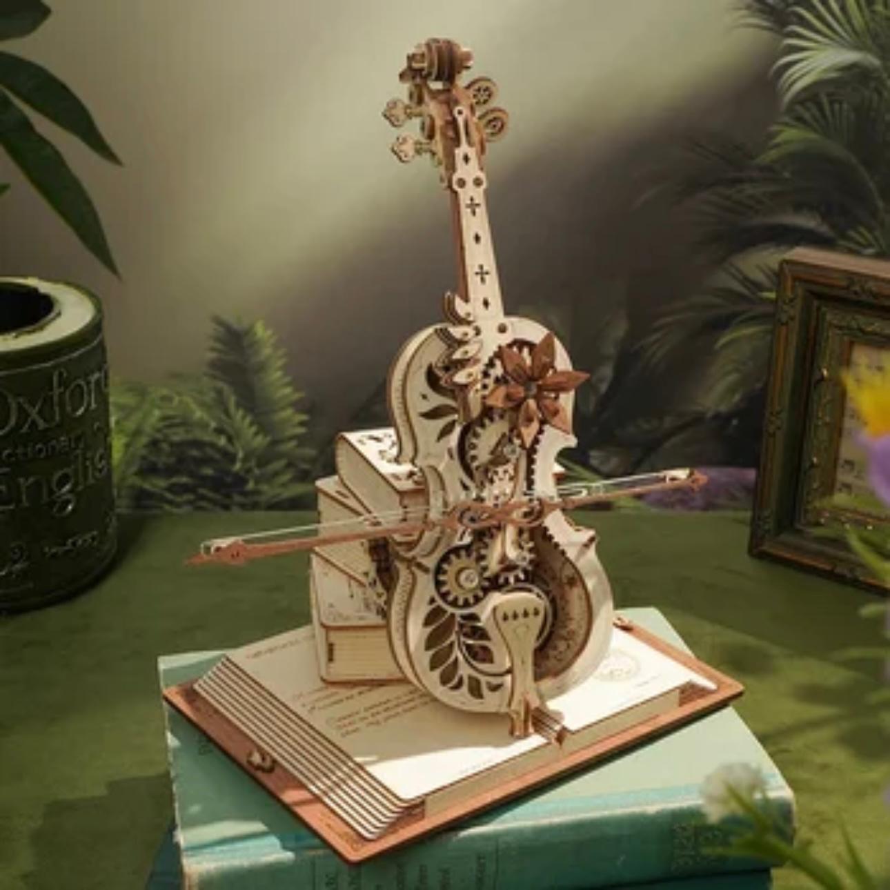 HarmonyCraft 3D Cello Puzzle - Mechanical Music Box Toy