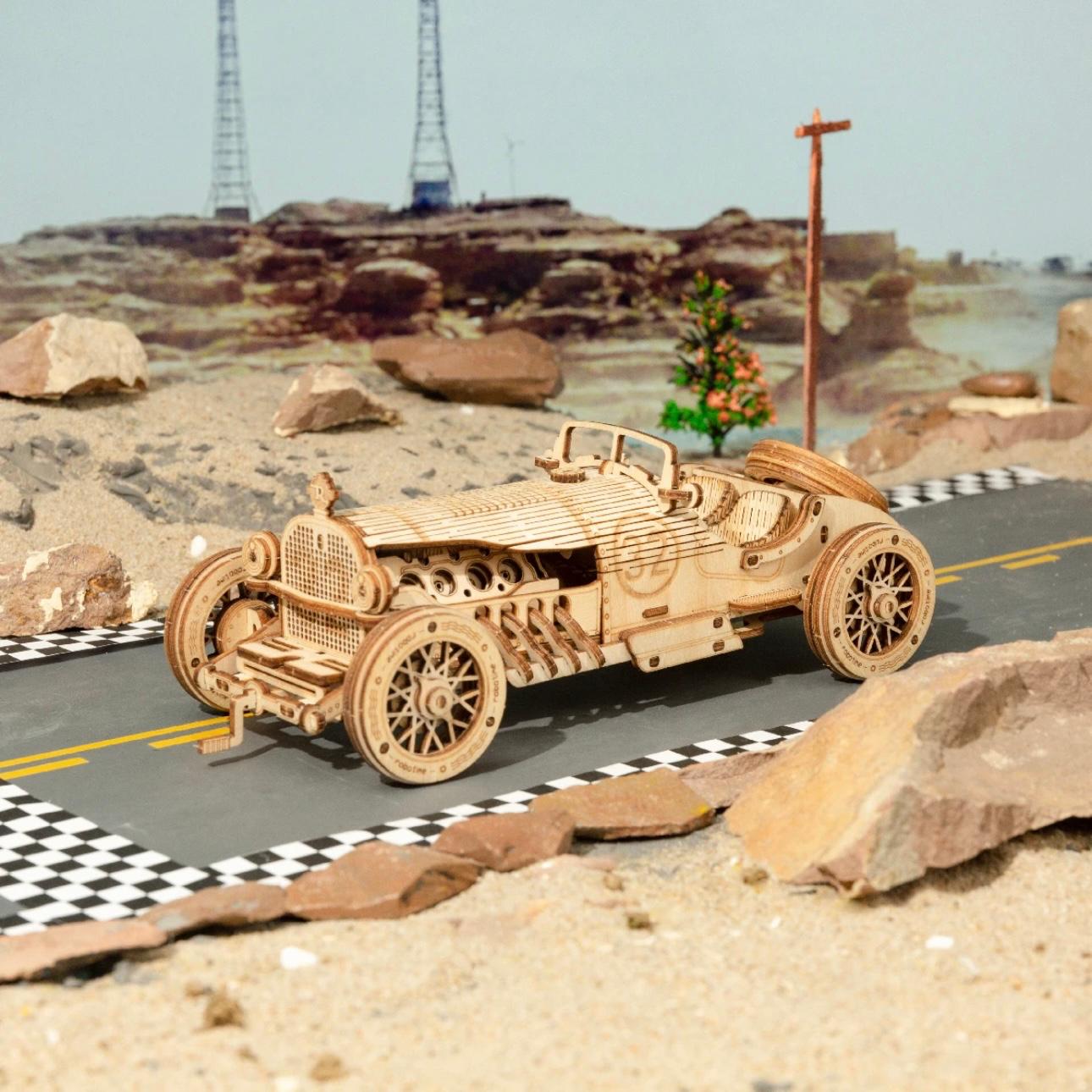 MasterBuilder 3D Wooden Puzzle Kit: Steam Train, Army Jeep & Heavy Truck