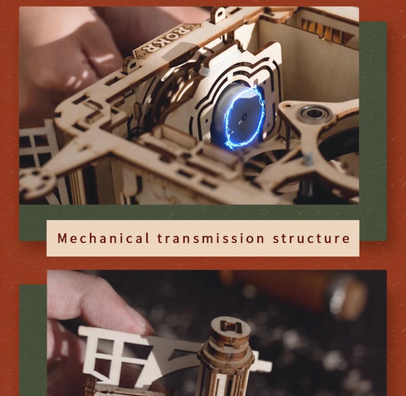 RetroCraft DIY Gramophone: Wooden Puzzle Model Kit with Hand Crank & Electric Versions