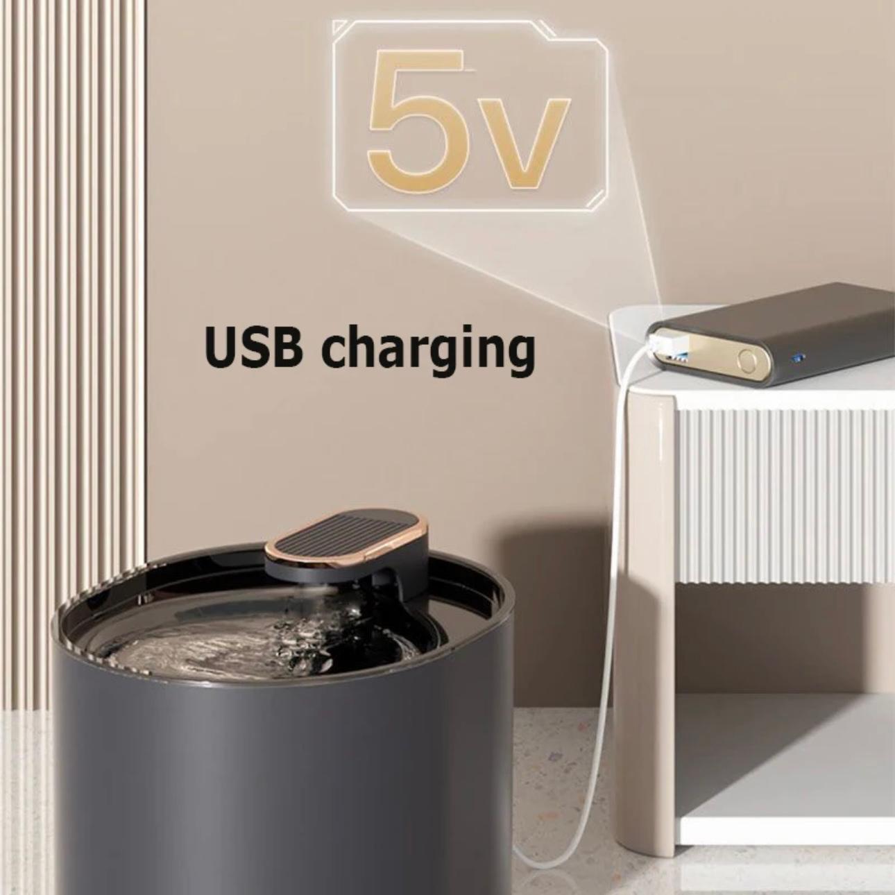 3L LED-Lit Ultra-Silent Pet Water Fountain with USB Connectivity