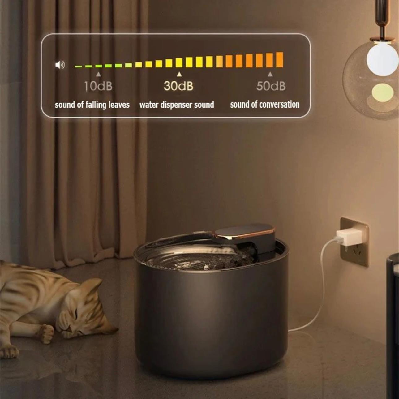 3L LED-Lit Ultra-Silent Pet Water Fountain with USB Connectivity