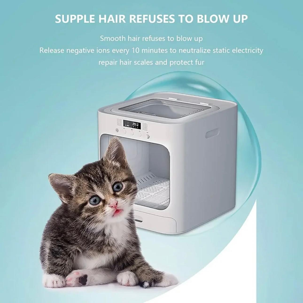 Silent Pet Hair Drying Box - Automatic & Stress-Free Grooming