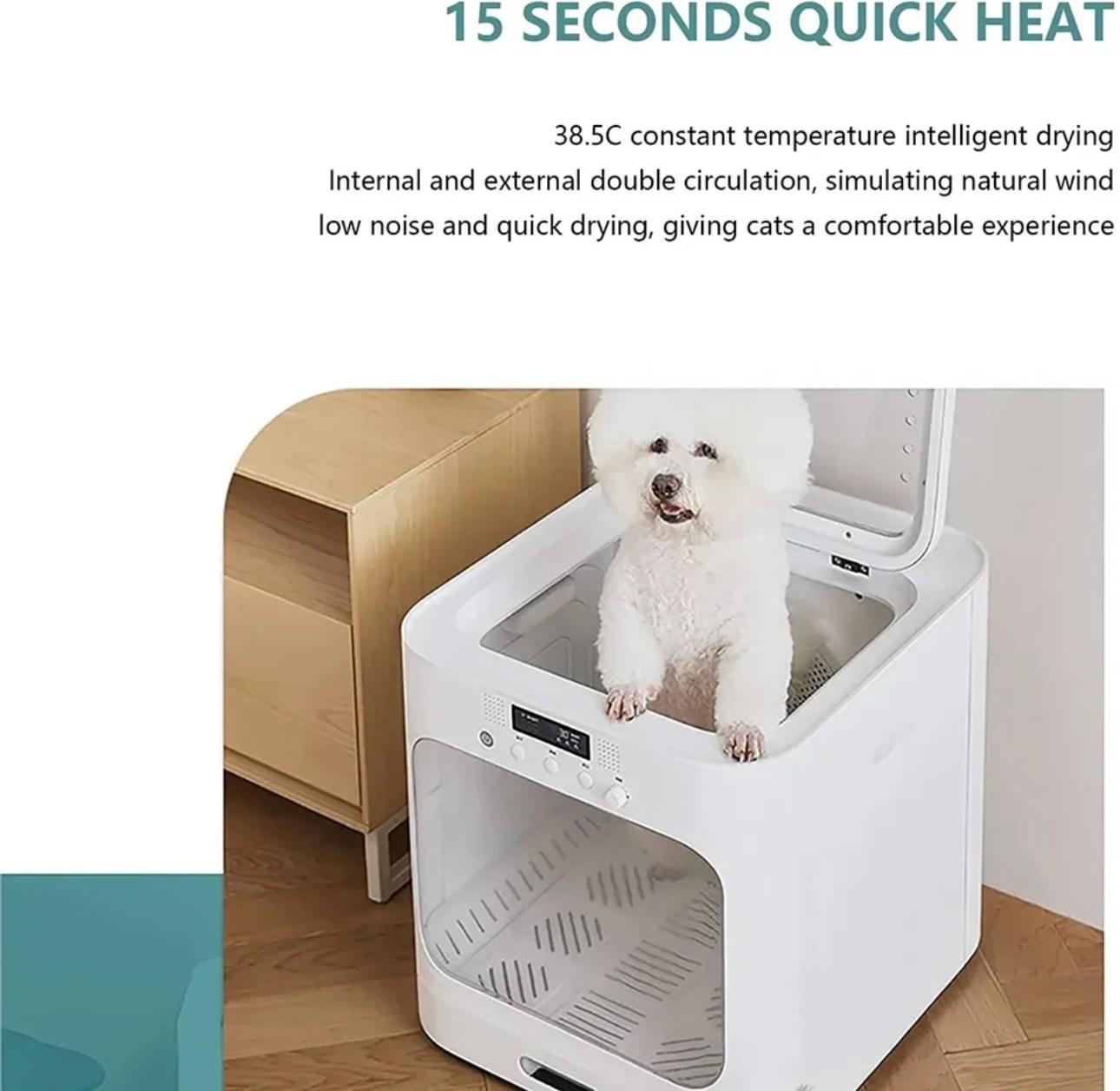 Silent Pet Hair Drying Box - Automatic & Stress-Free Grooming