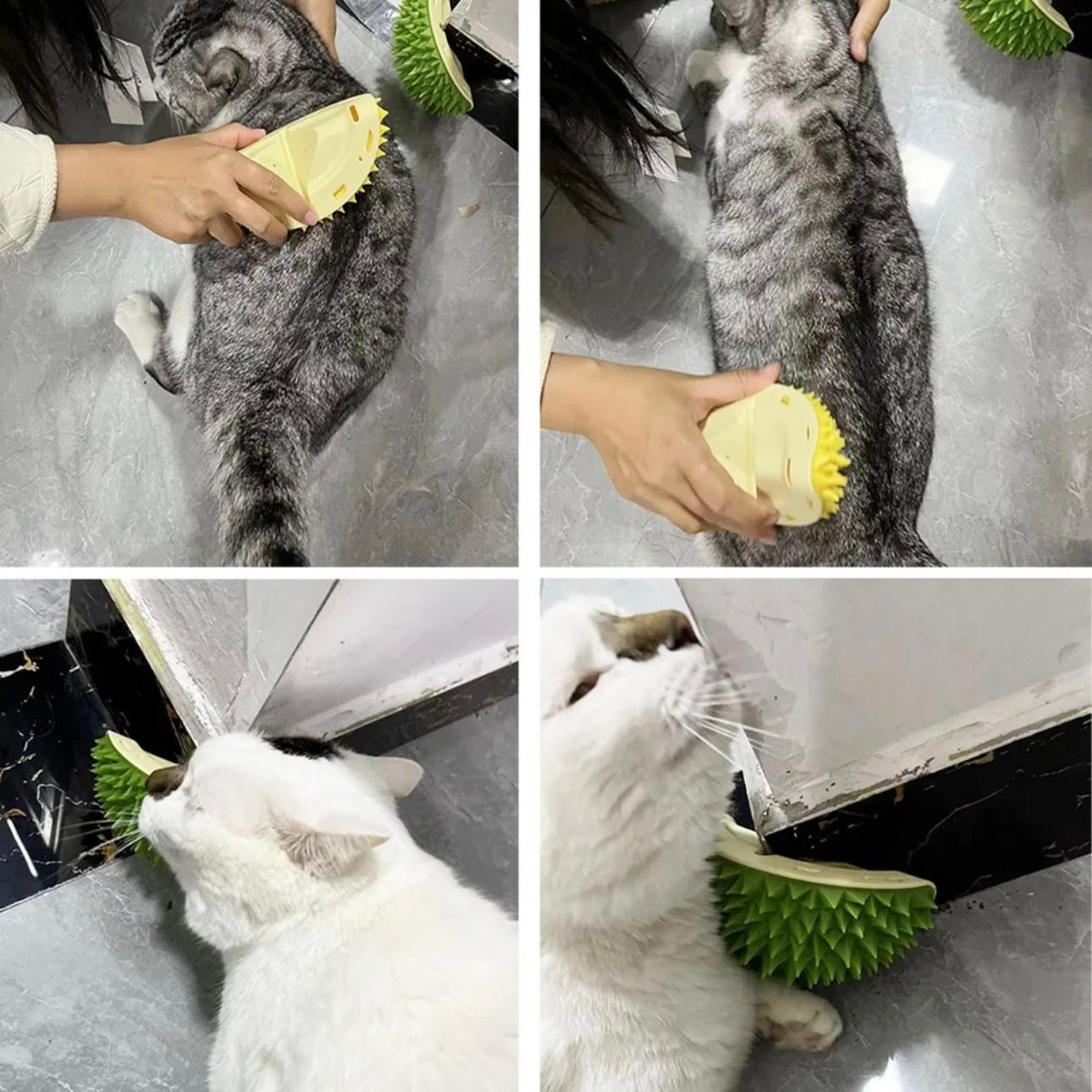 3-in-1 Cat Scratcher Massager - Ultimate Grooming & Comfort Tool