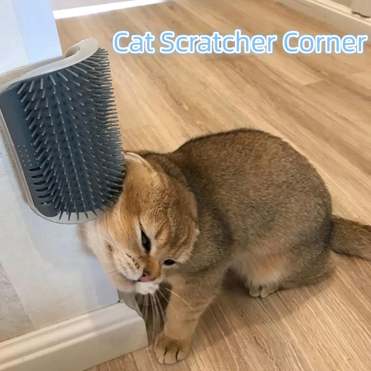 3-in-1 Cat Scratcher Massager - Ultimate Grooming & Comfort Tool