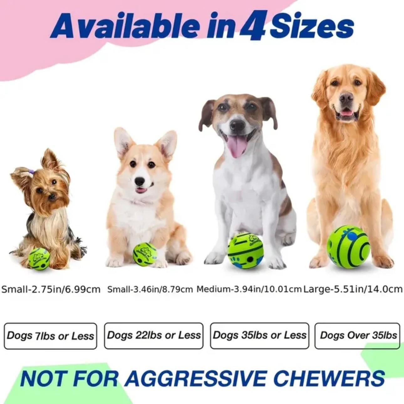 Giggle Fun Dog Toy Ball - Interactive, Battery-Free Chew Toy with Sounds