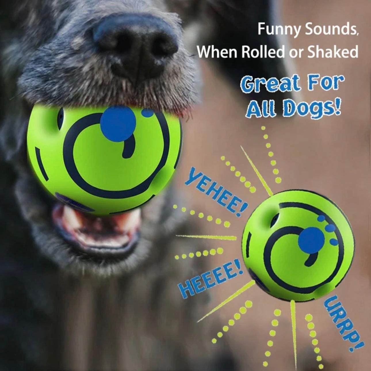 Giggle Fun Dog Toy Ball - Interactive, Battery-Free Chew Toy with Sounds